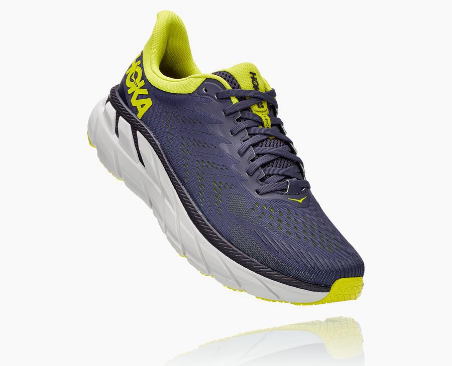 Running Shoes Mens - Hoka One One Clifton 7 - Navy - NLXKQYE-87